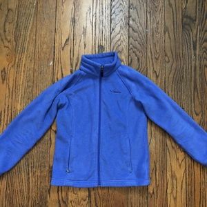 Lavender Purple Columbia Fleece Jacket Girls Size Medium (10/12)